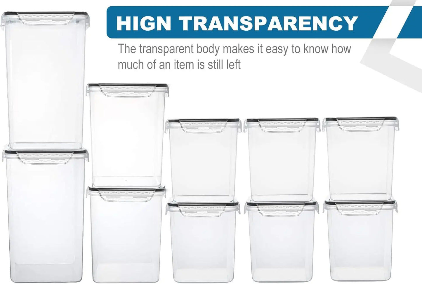 Airtight Food Storage Containers Set With Labels 10 Pack