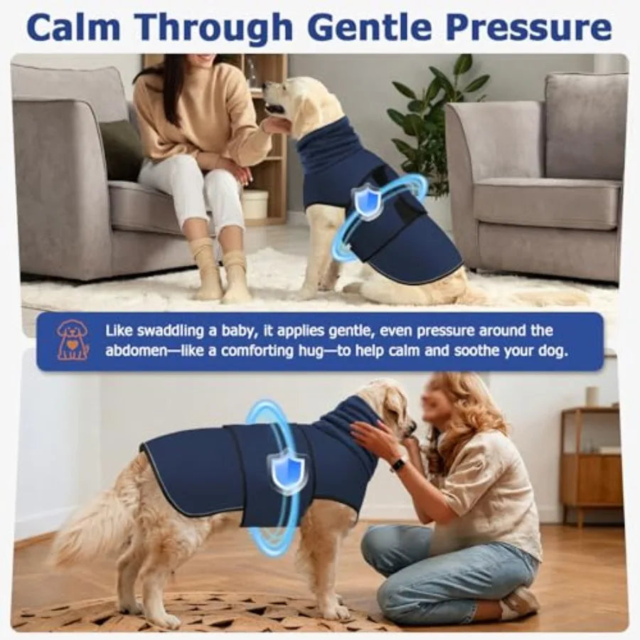 Dog Anxiety Vest With Hood Calming Shirt For Stress Relief