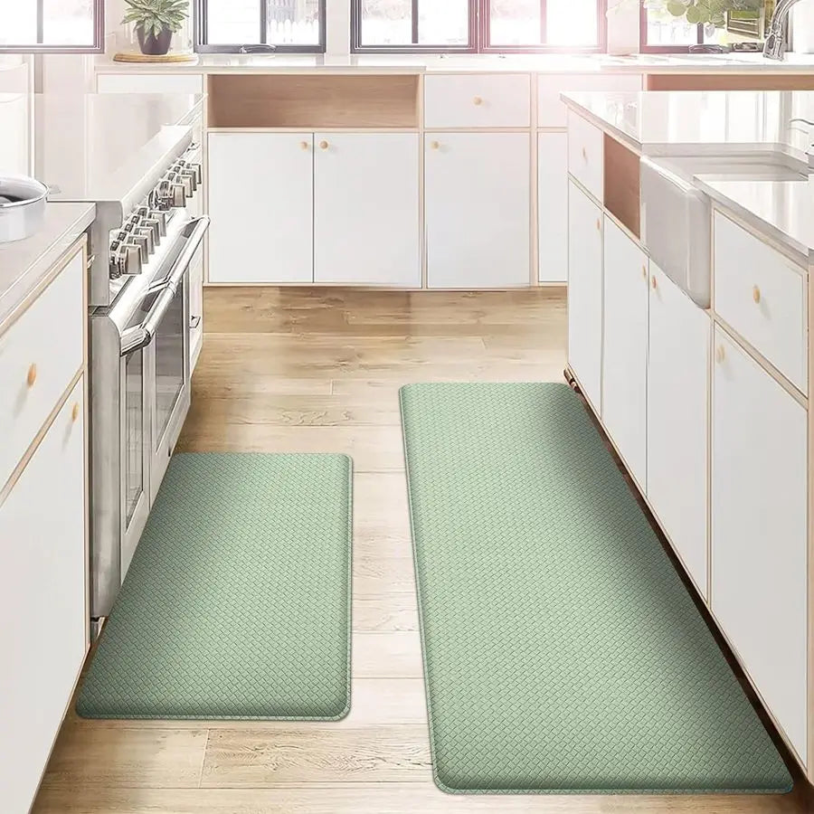 Anti Fatigue Kitchen Mats Set 2 Cushioned Washable
