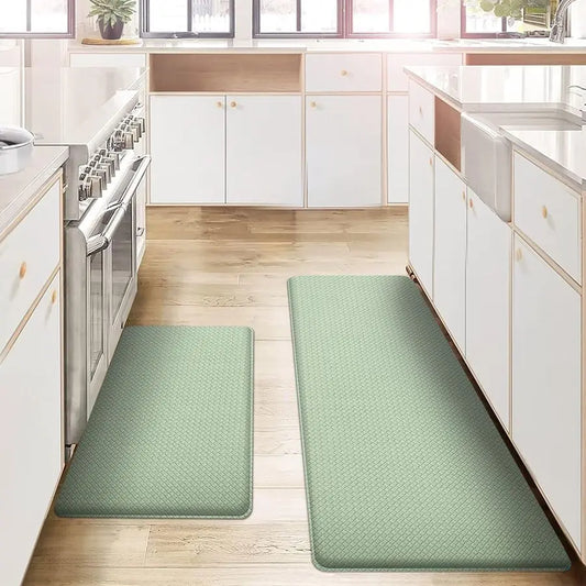 Anti Fatigue Kitchen Mats Set 2 Cushioned Washable