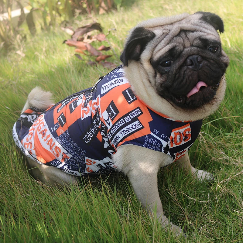 Padded Winter Dog Vest Jacket Waterproof Zipper Coat
