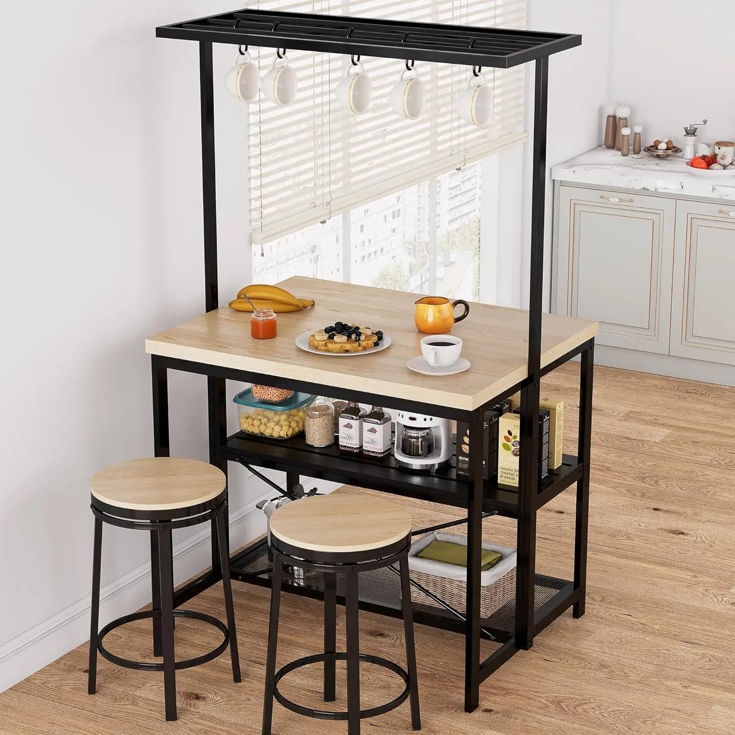 Rolling Kitchen Island With Wheels And Microwave Stand Storage Cart