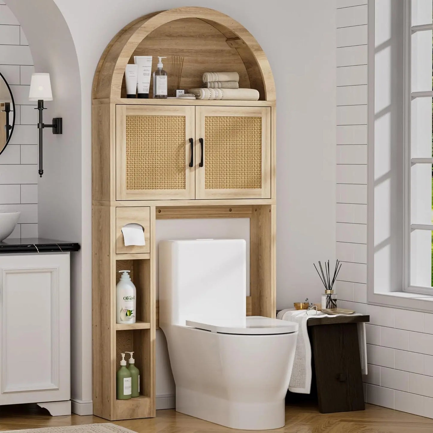 Over Toilet Storage Cabinet Arch Design Freestanding Organizer