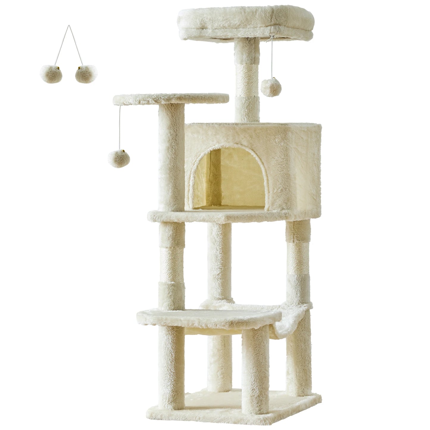 JHK Cat Tree Tall MultiCat Climbing Tower With Sisal Posts