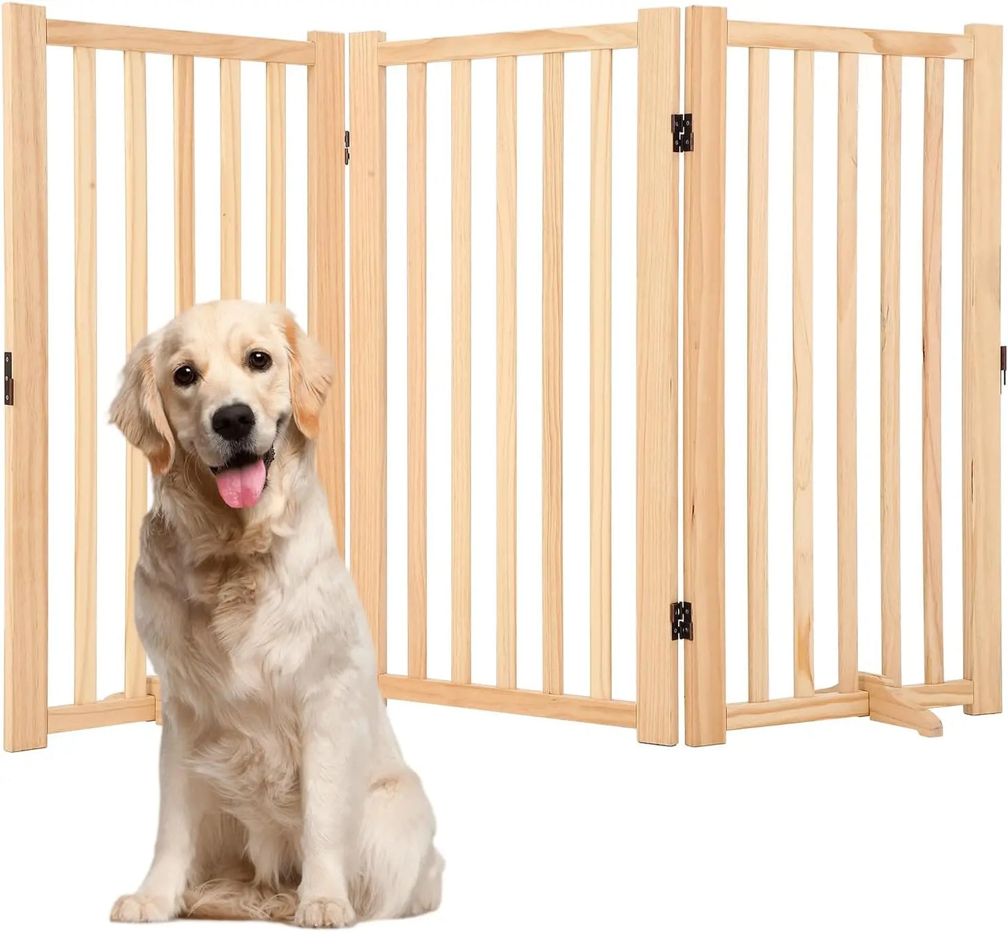 HiMISS Freestanding Dog Gate Foldable Indoor Pet Fence