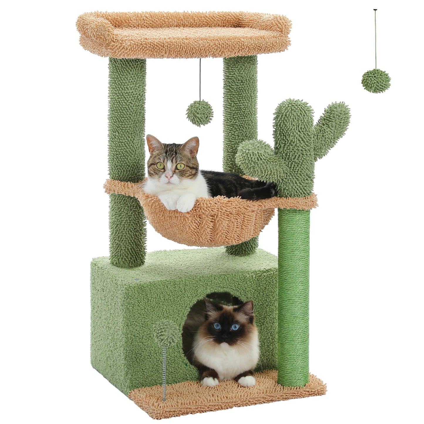 PAWZ Road 4-In-1 Cat Tree With Large Condo And Hammock