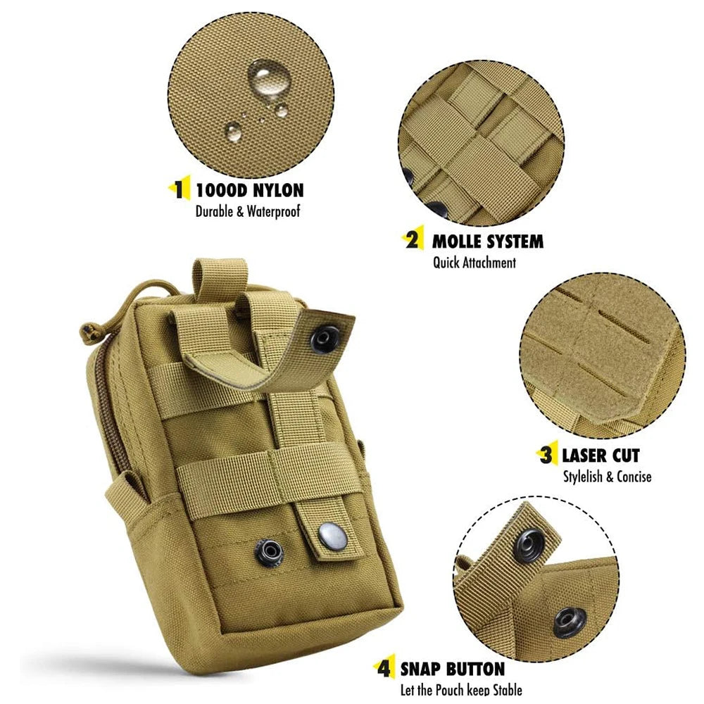 PETRAVELCN Dog Tactical Molle Pouches Set For Harness