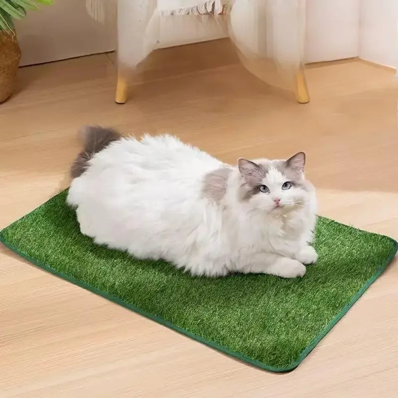 NONECN Faux Fur Dog Toilet Training Mat Washable Non Slip