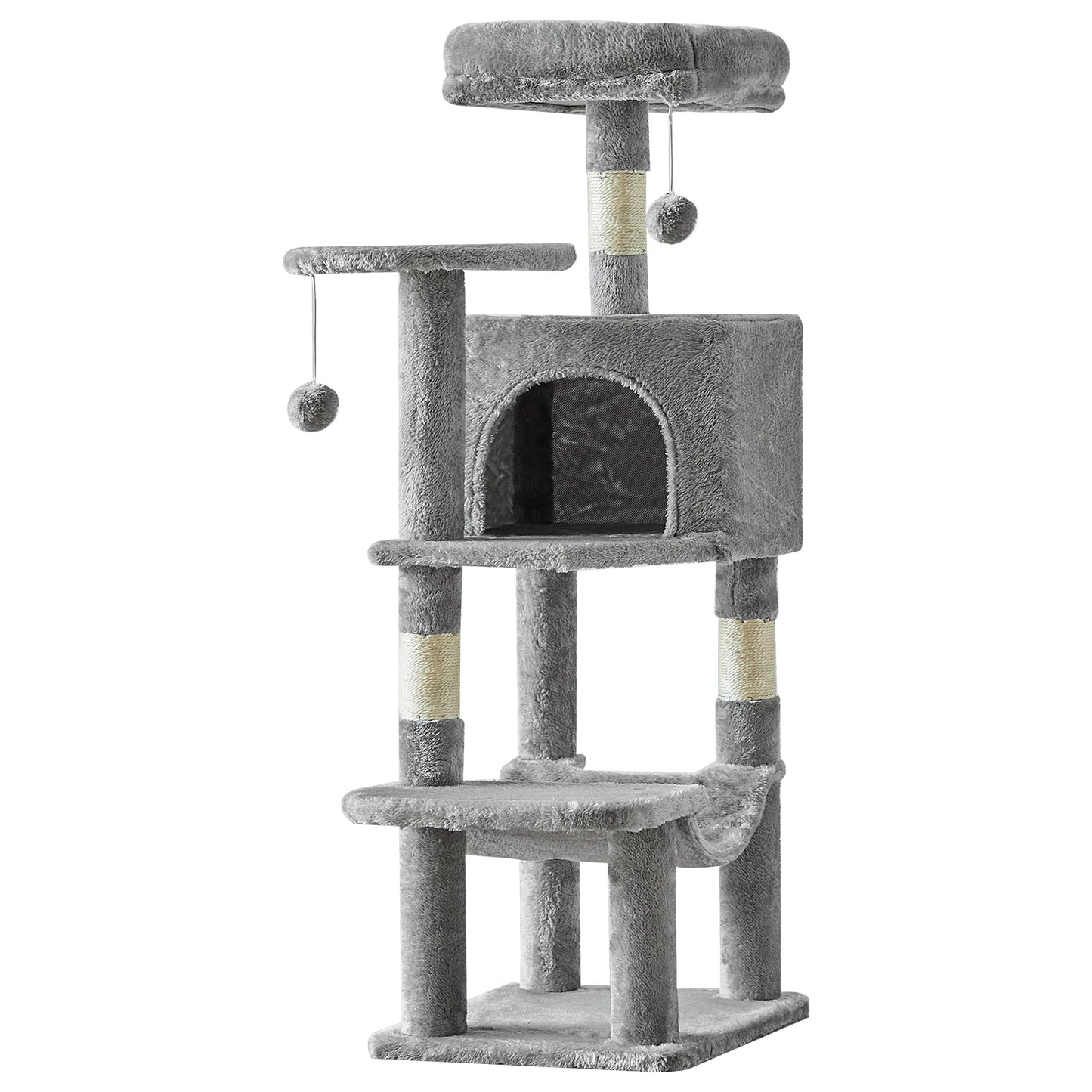 JHK Cat Tree Tall MultiCat Climbing Tower With Sisal Posts