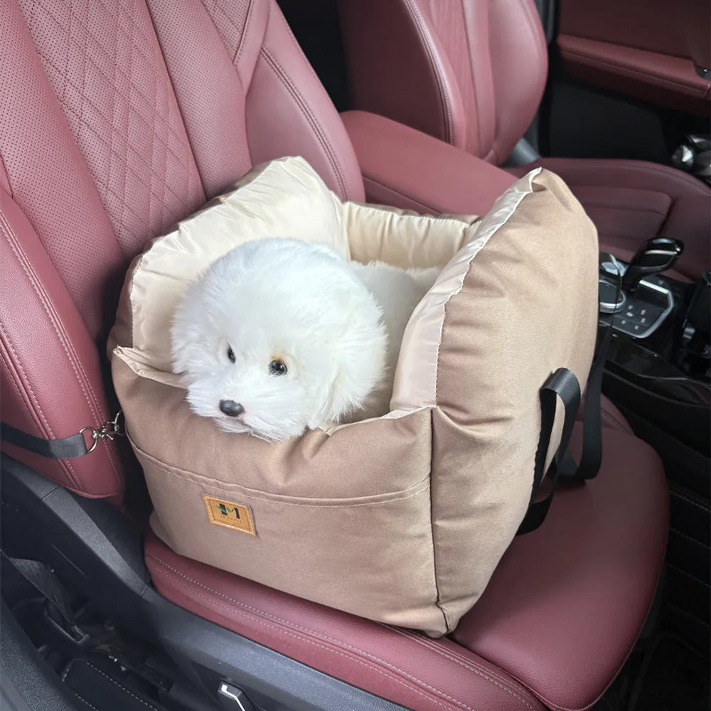 Dog Car Seat With Safety Belt Universal Pet Cushion Travel