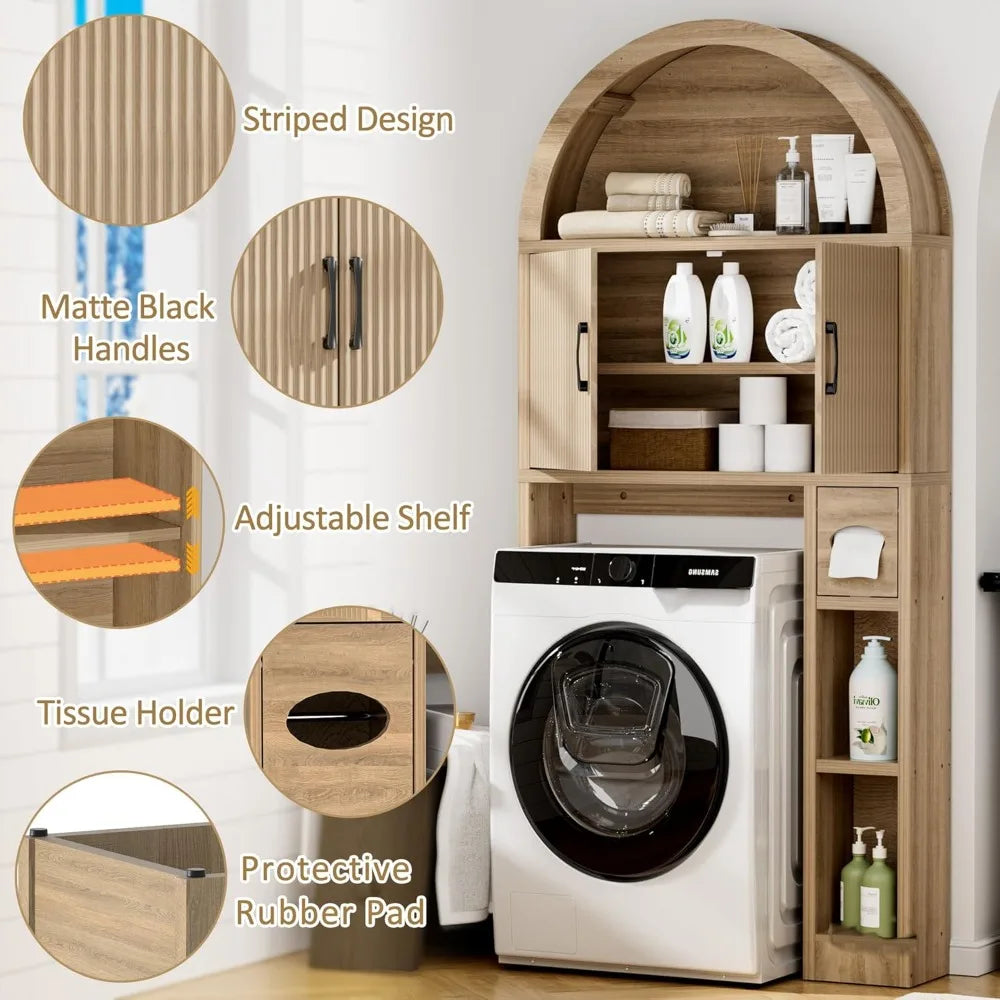 Over Toilet Storage Cabinet Arch Design Freestanding Bathroom Organizer
