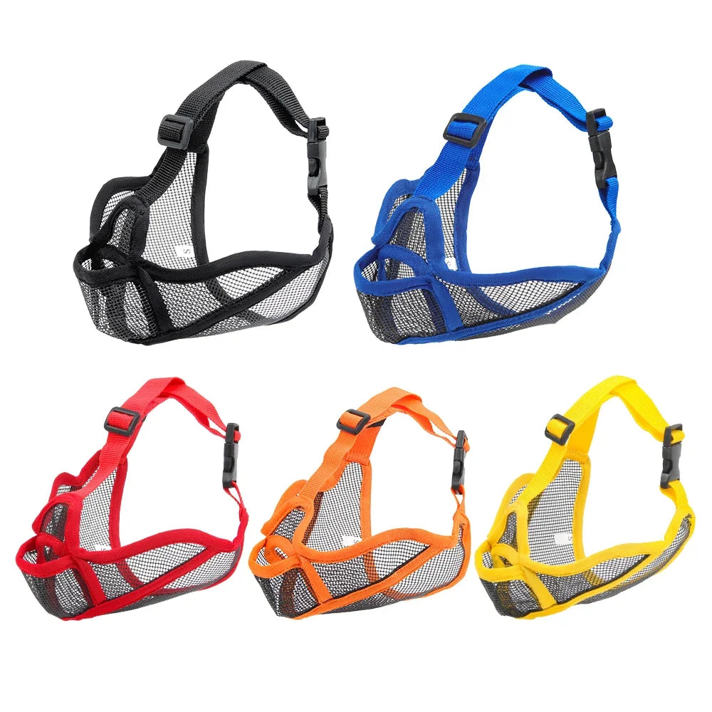 Dog Muzzle for Short Snouted Dogs Breathable Bark Control