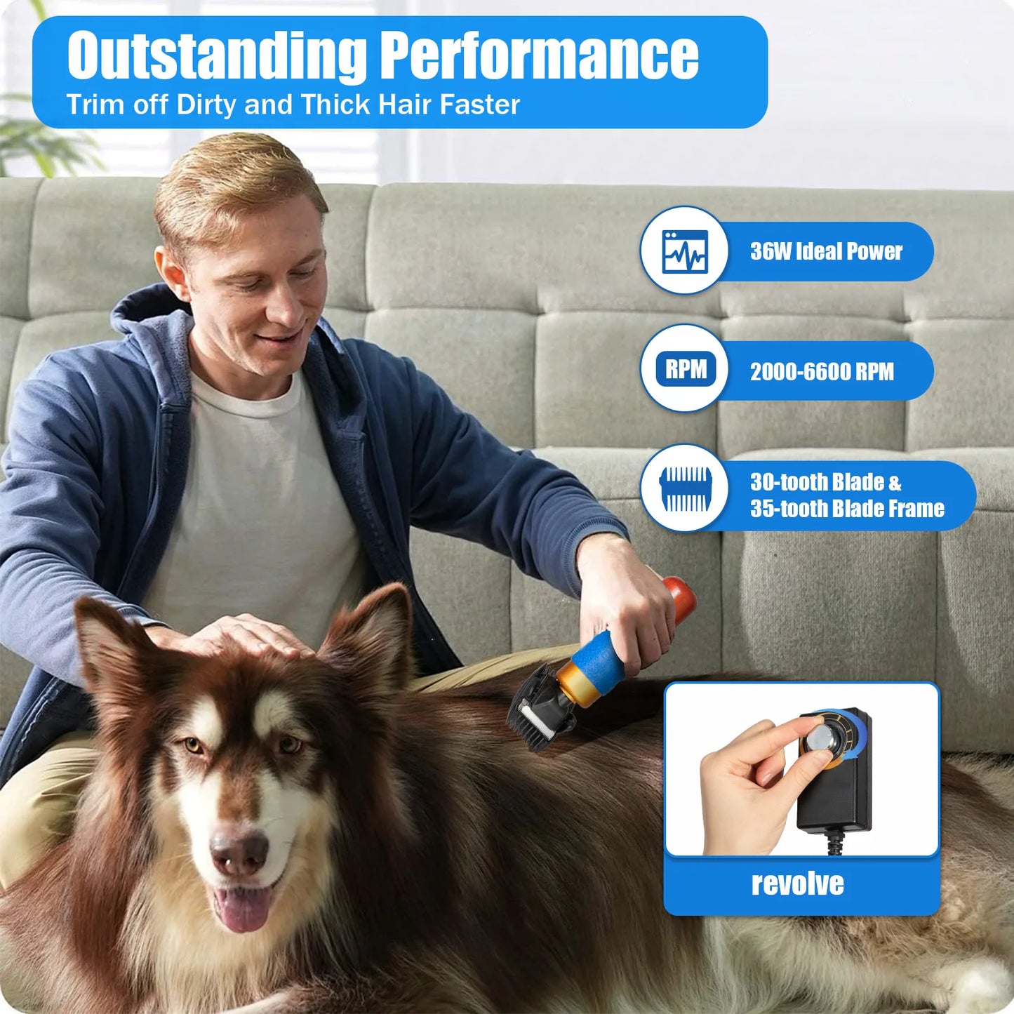 Electric Animal Fur Shears for Pets and Livestock Grooming