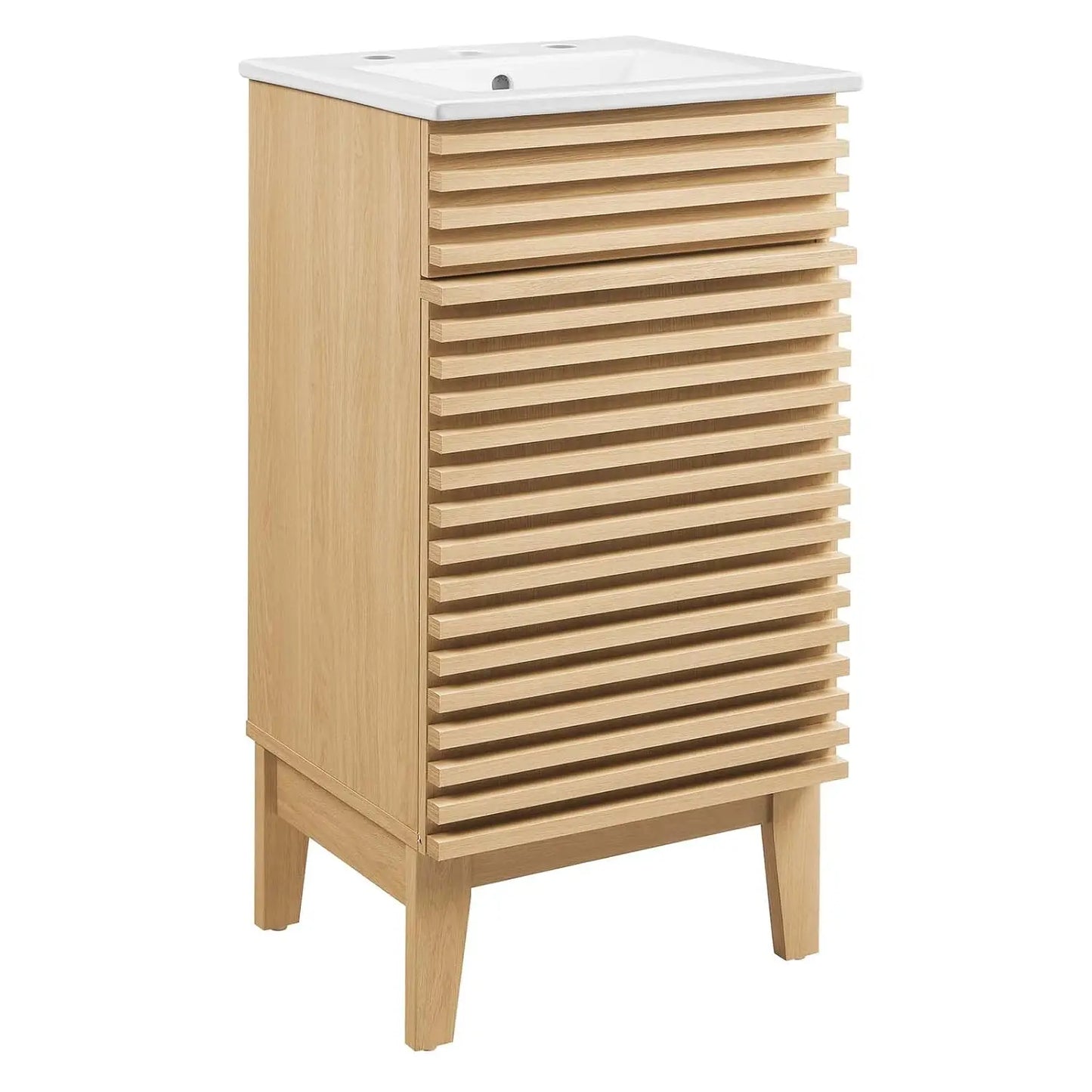 Guangbai Mid-Century Undersink Bathroom Vanity With Sink