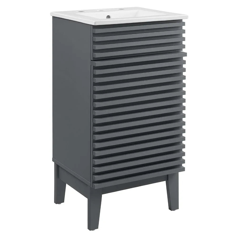 Guangbai Mid-Century Undersink Bathroom Vanity With Sink