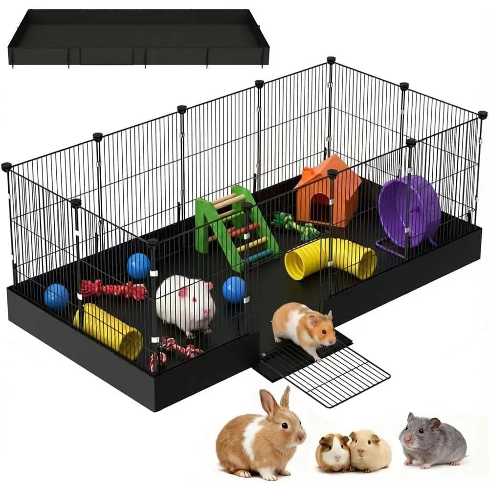 OVOZI DIY Expandable Playpen Cage For Guinea Pigs And Rabbits