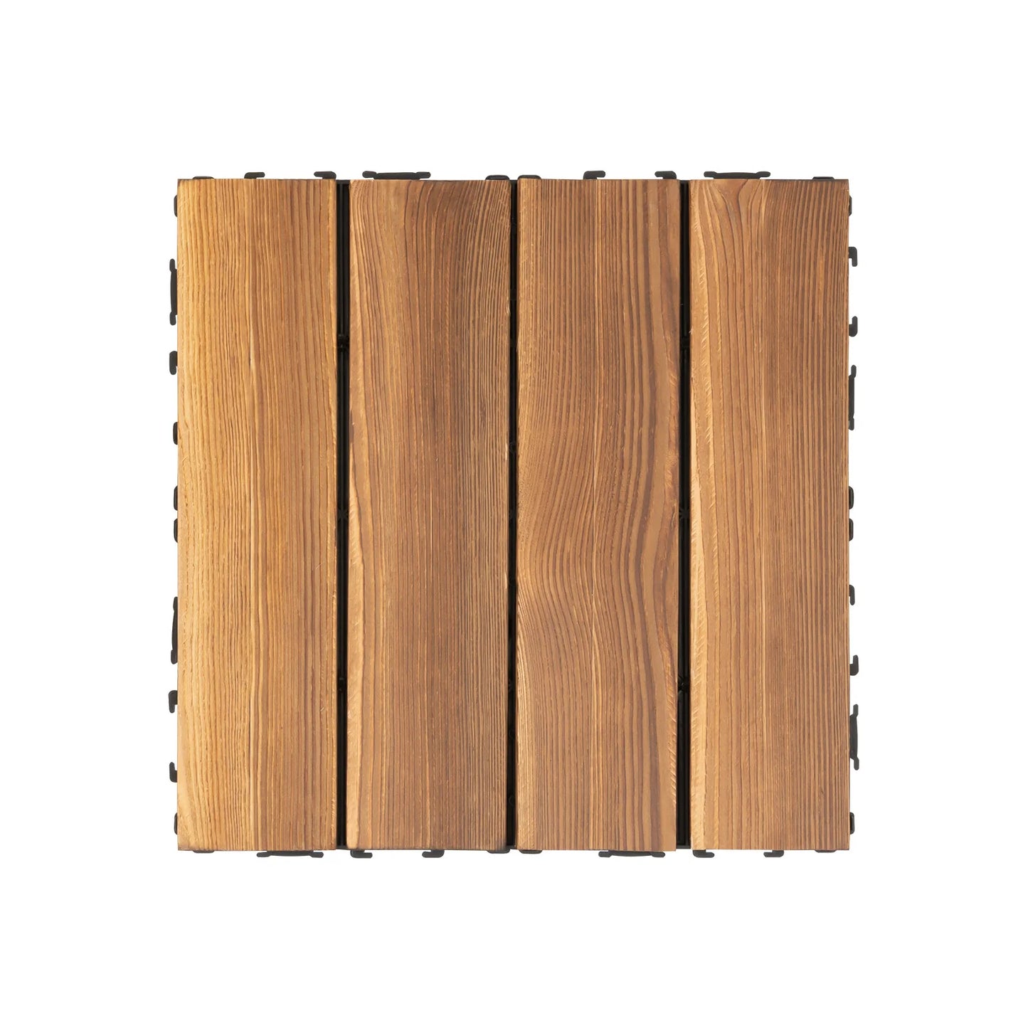Wood Plastic Composite Interlocking Deck Tiles Outdoor Waterproof