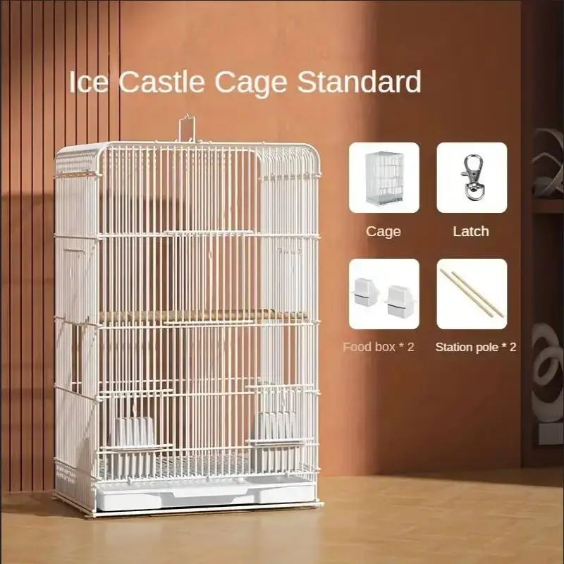Wrought Iron Large Bird Cage With Removable Tray Indoor Outdoor